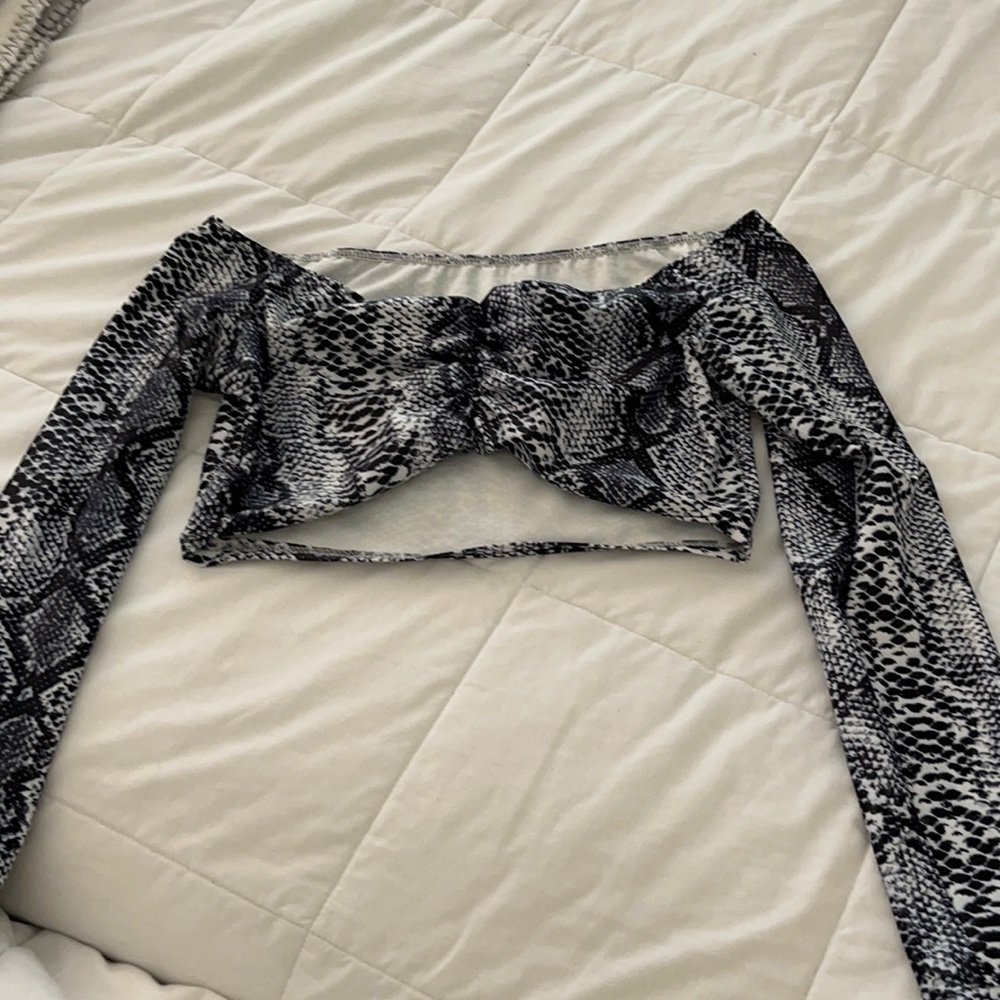 Snakeskin crop top